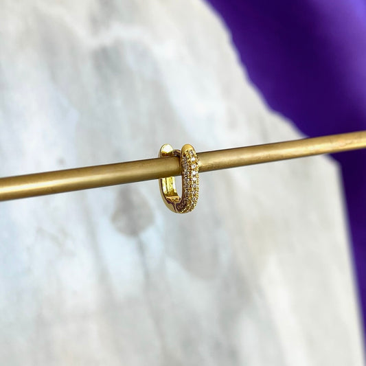 Hoop Rectangular con Brillos Mini