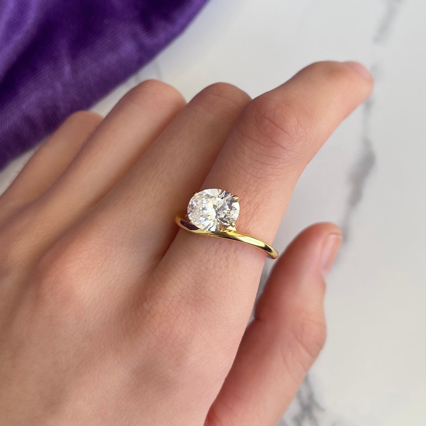 Anillo Oval Wave Plata