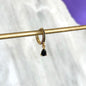 Hoop Brillos Gota Negra