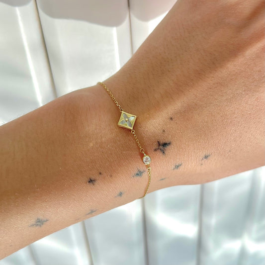 Pulso Madre Perla Oro 10k