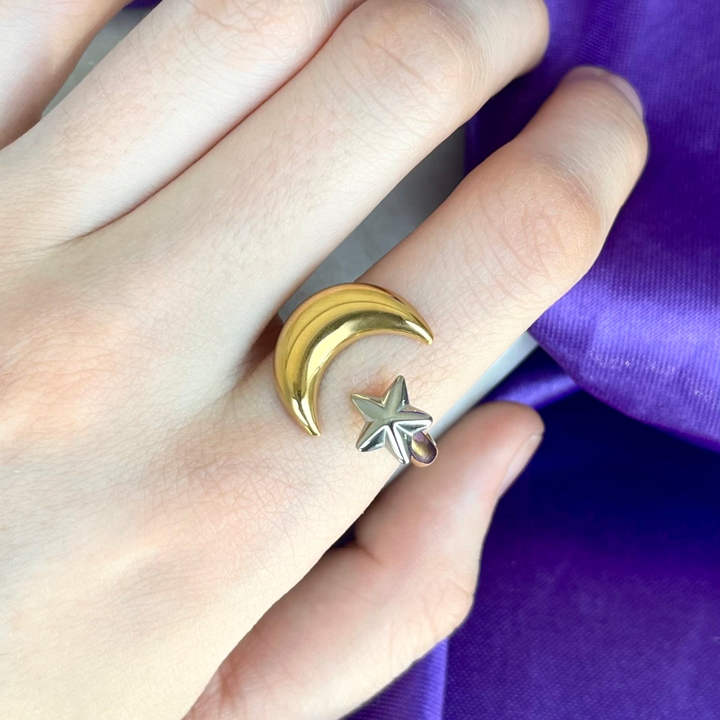 Anillo Luna y Estrella