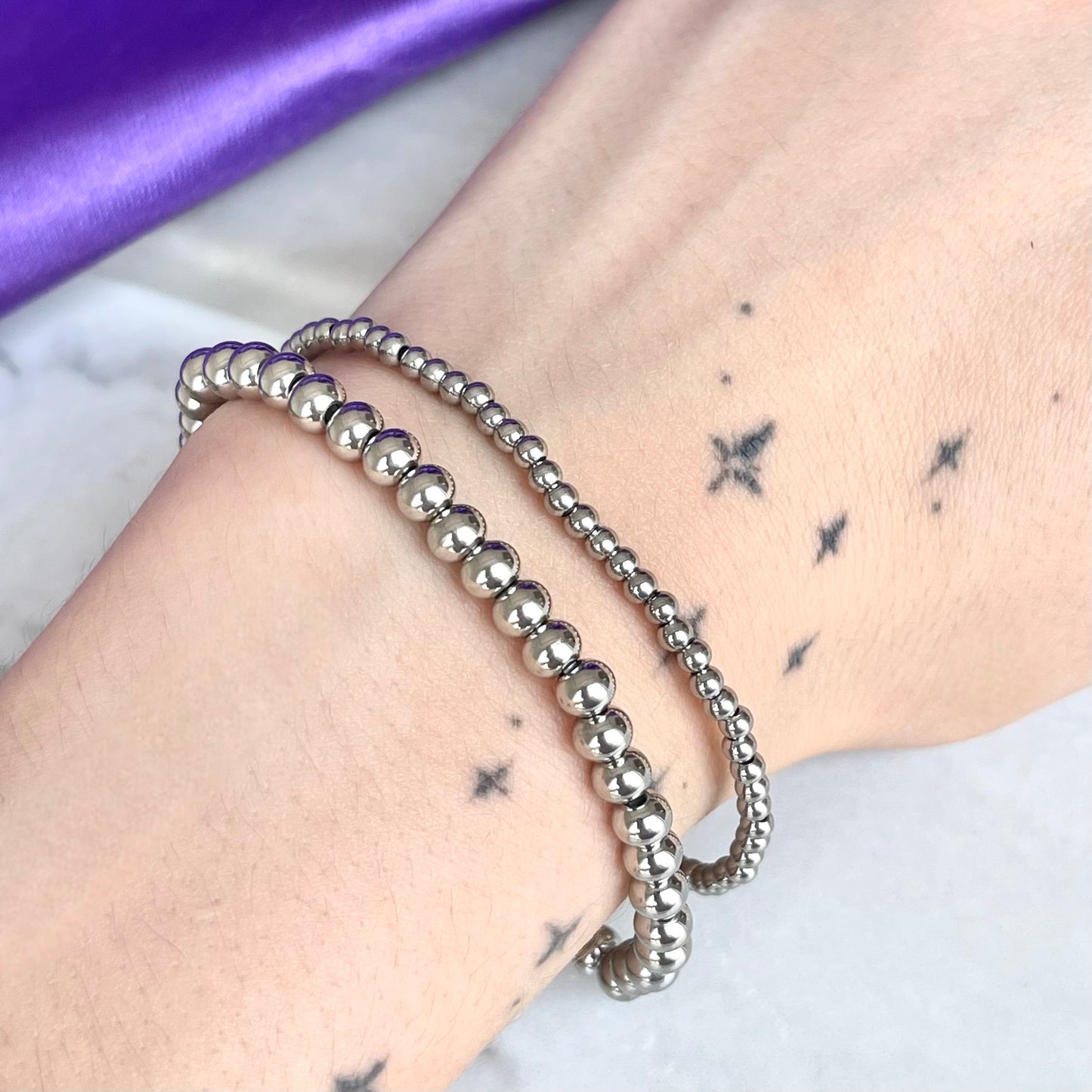 Pulsera Bolitas 6mm
