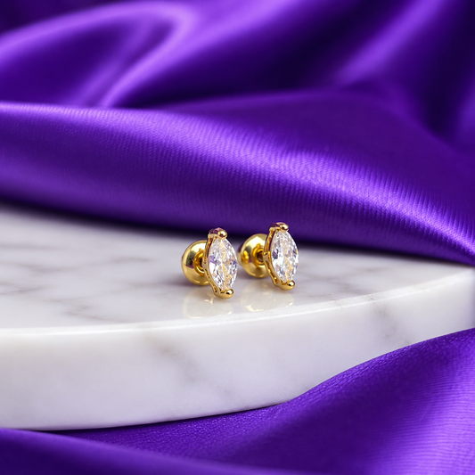Broquel Marquise Chapa de Oro 22k