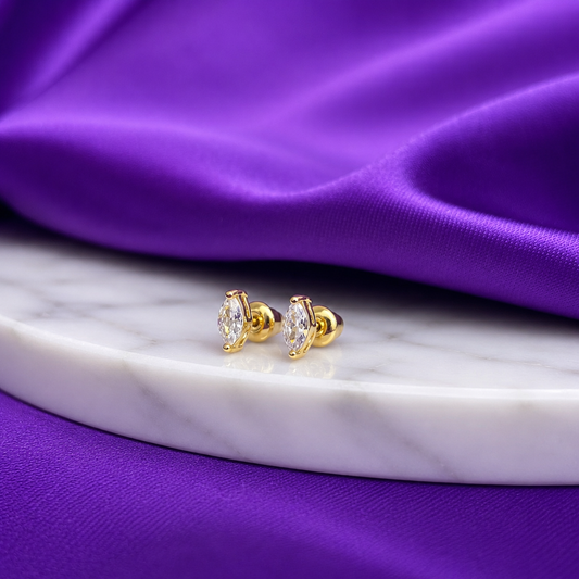 Broquel Marquise Chapa de Oro 22k