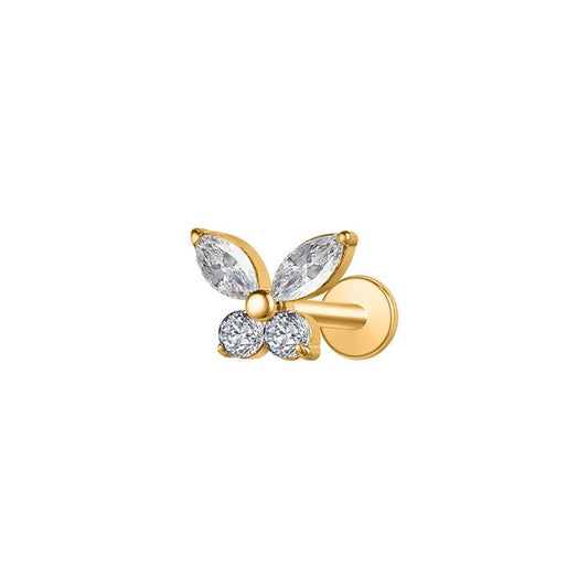 Mariposa Brillosa Titanio Diseño