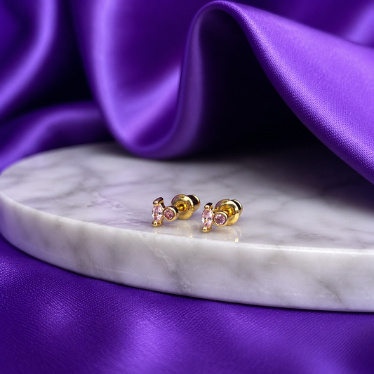Broquel Aura Rosa Chapa de Oro 22k
