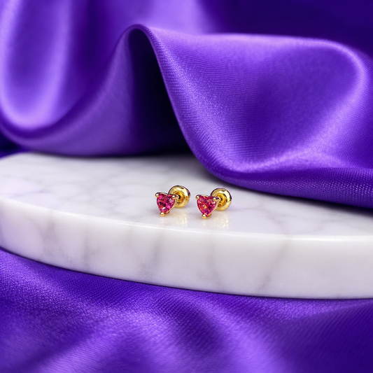 Broquel Corazón Valentine Mini Chapa de Oro 22k