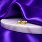 Broquel Corazón Liso Mediano Chapa de Oro 22k