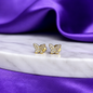 Broquel Mariposa Brillos Chapa de Oro 22k