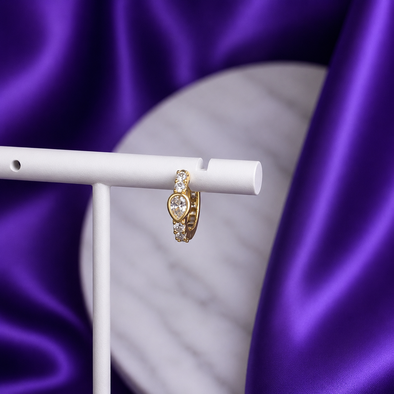 Hoop Lumi Chapa de Oro 22k