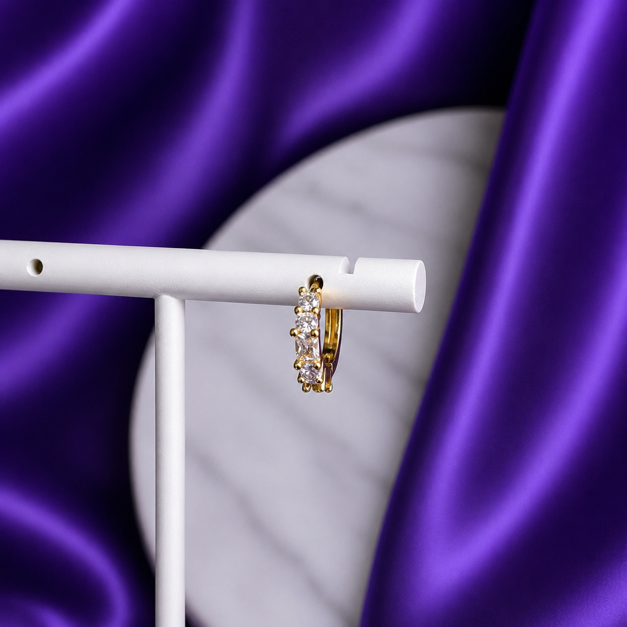 Hoop Bijou Chapa de Oro 22k