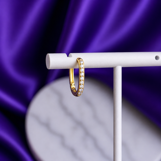 Hoop Claire Chapa de Oro 22k