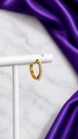 Hoop Mini Perlas Chapa de Oro 22k