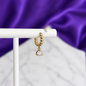Hoop Bolitas con Zirconia Colgante Chapa de Oro 22k