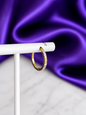 Hoop Básica Brillos 14mm Chapa de Oro 22k