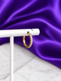 Hoop Básica Brillos 12mm Chapa de Oro 22k