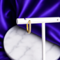 Hoop Rectangular Plana Brillos Chapa de Oro 22k
