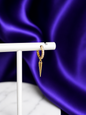 Hoop Brillos Colgante Pico Chapa de Oro 22k