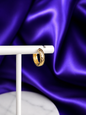Hoop Martillada Chapa de Oro 22k
