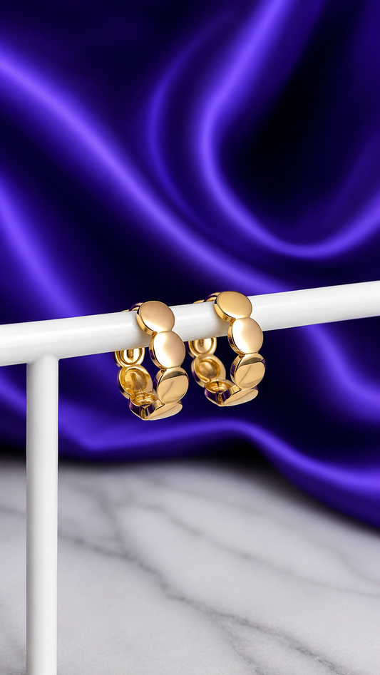 Hoop Círculos Chapa de Oro 22k