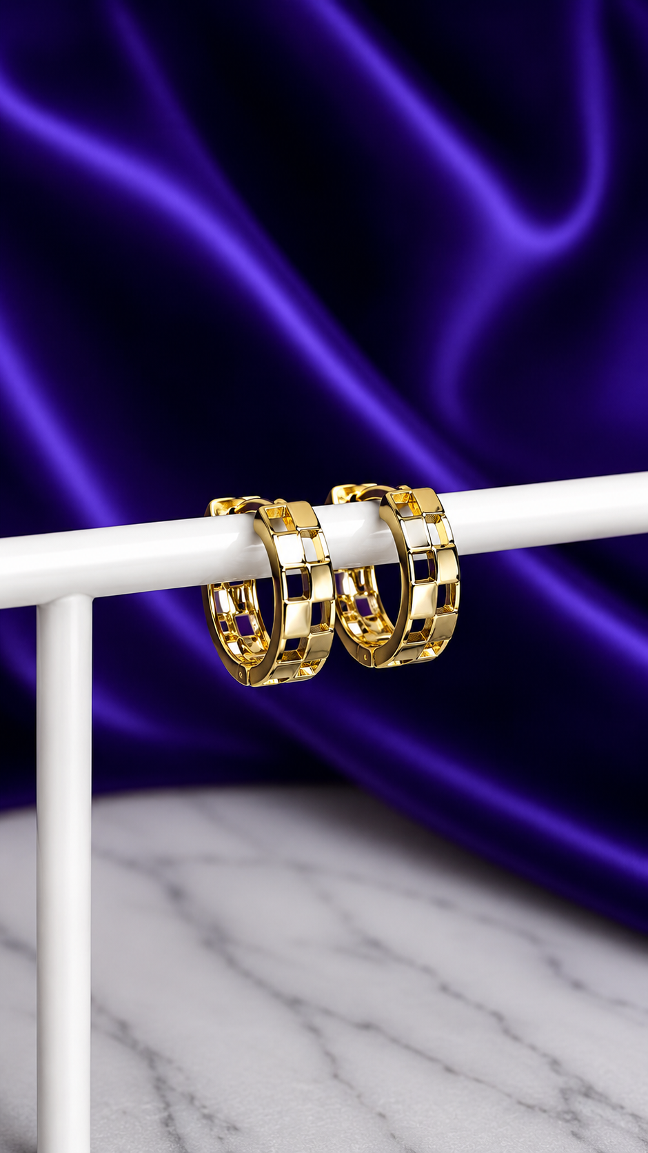Hoop Domino Chapa de Oro 22k