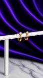 Hoop Lisa Brillo Solitario Chapa de Oro 22k