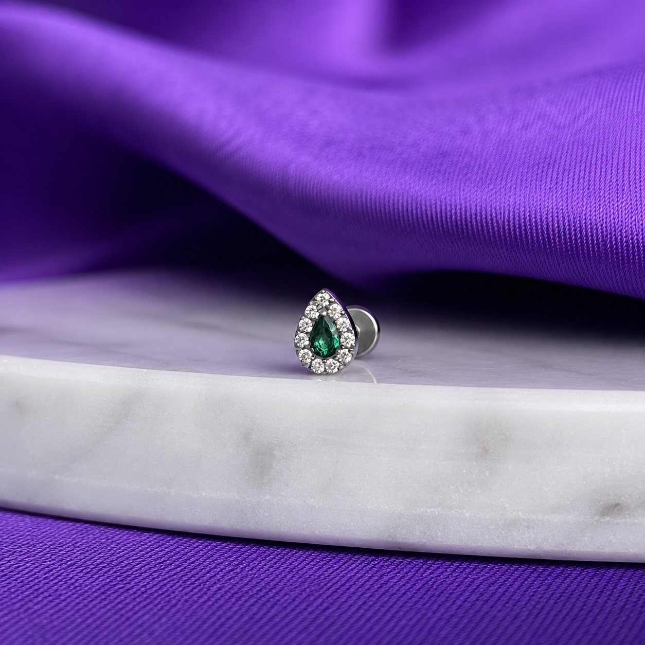 Gota brillosa Brillo Verde Titanio