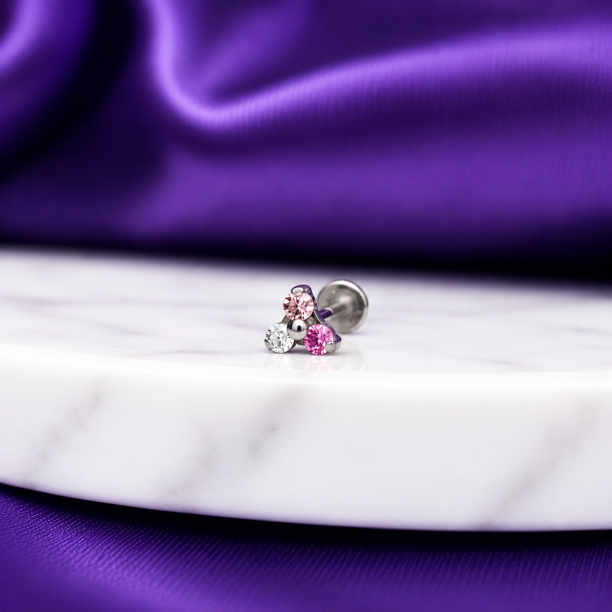 Trébol Rosa Titanio Diseño