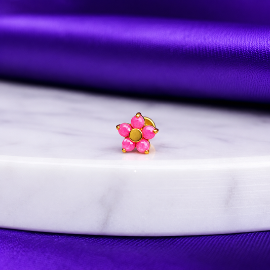 Flor Loto Rosa Diseño Titanio