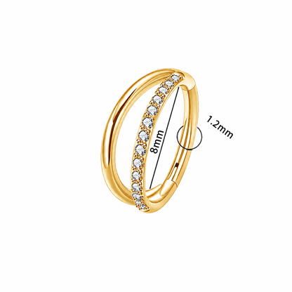 Clicker Armenia Doble con Fila lisa Dorado