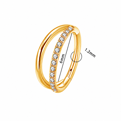 Clicker Armenia Doble con Fila lisa Dorado