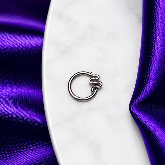 Clicker Serpiente Diseño Titanio Plateado