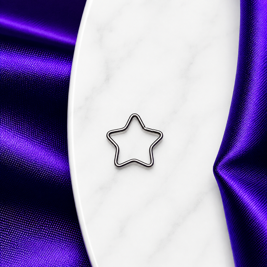 Clicker Star Diseño Acero Quirúrgico Plateado