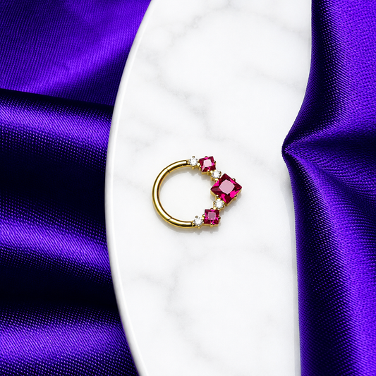 Clicker Rosa Diseño Dorado