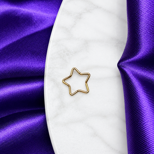 Clicker Star Diseño Dorado Acero Quirúrgico