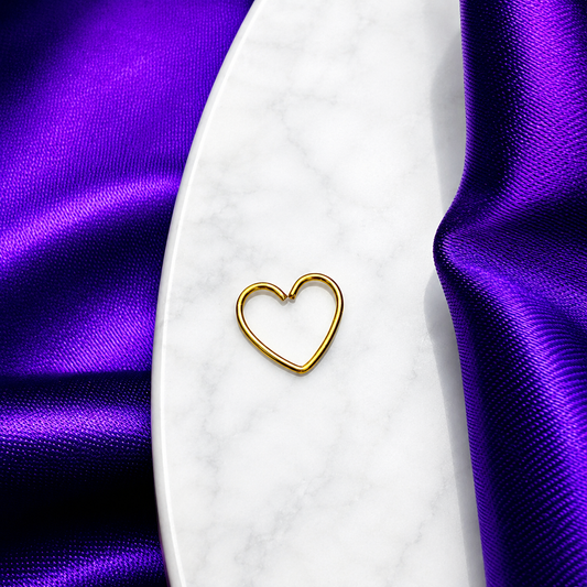 Clicker Heart Diseño Acero Quirúrgico Dorado