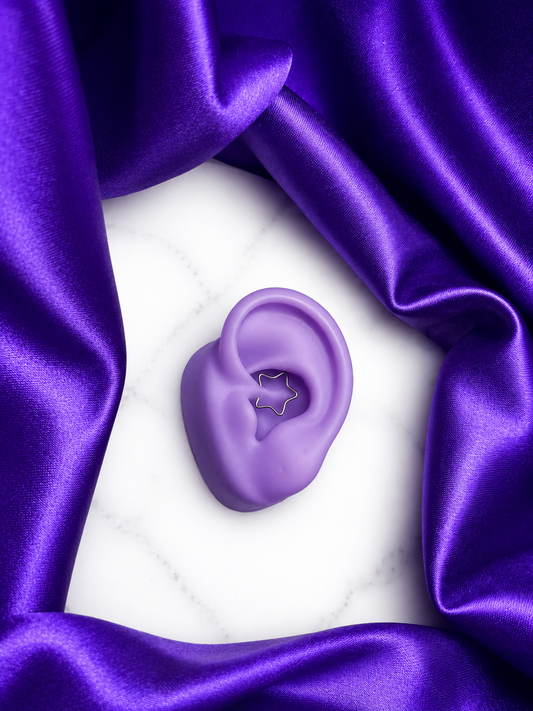 Clicker Star Diseño Acero Quirúrgico Plateado