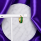 Hoop Esmeralda Chapa de Oro 22k