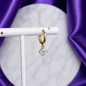 Hoop Brillo Infinito Chapa de Oro de 22k