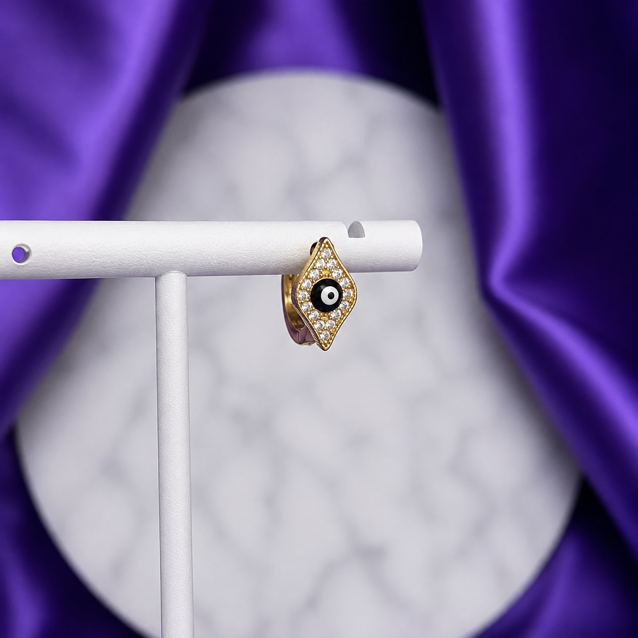 Hoop El Ojo Chapa de Oro 22k