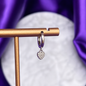 Hoop Corazon Brilloso Chapa de Rodio 22k