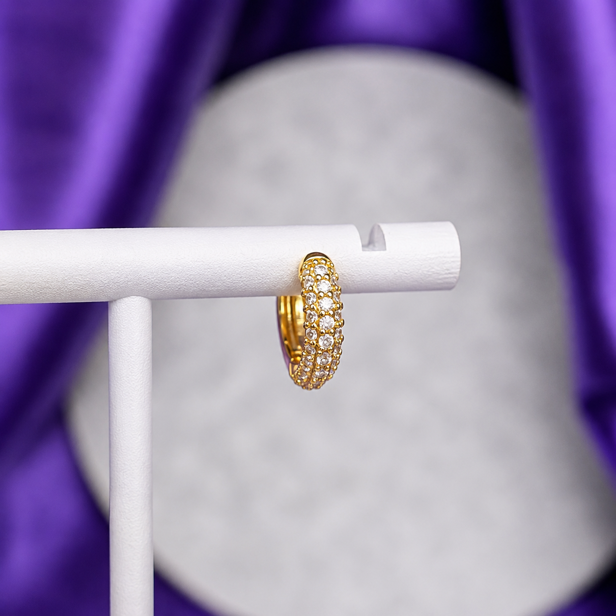 Hoop Brillosa Chapa de Oro 22k