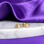 Broquel Ojo Perla Chapa de Oro 22k