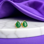 Broquel Gota Esmeralda Chapa de Oro 22k