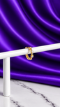 Hoop Quadria Brillos Chapa de Oro 22k