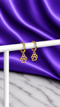 Hoop Huellita Chapa de Oro 22k