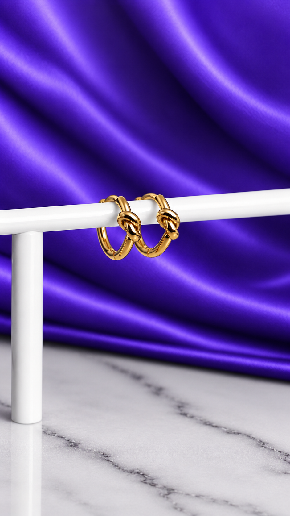 Hoop Nudo Chapa de Oro 22k