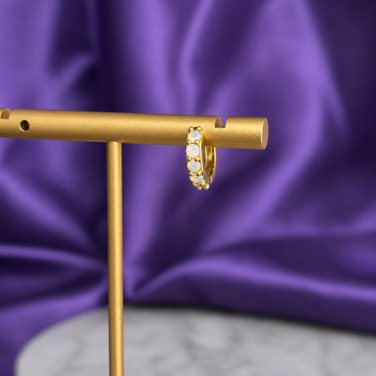 Hoop Opalia Chapa de Oro 22k