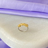 HOOP CORONA FLORES CON ZIRCONIA 8MM